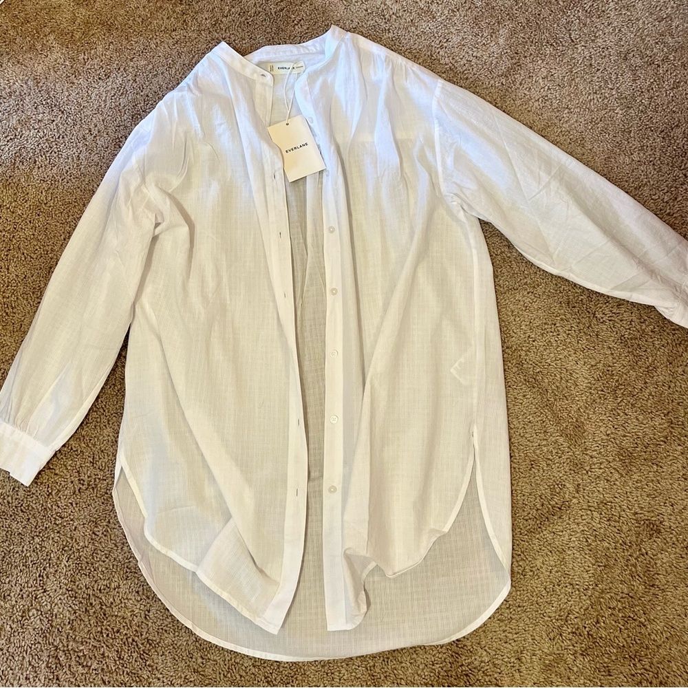 Everlane White Button Down Shirt, fits like size L